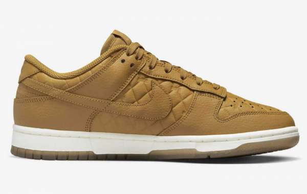 The 2022 New Nike Dunk Low “Quilted” Wheat/White DX3374-700 Release Information is here!